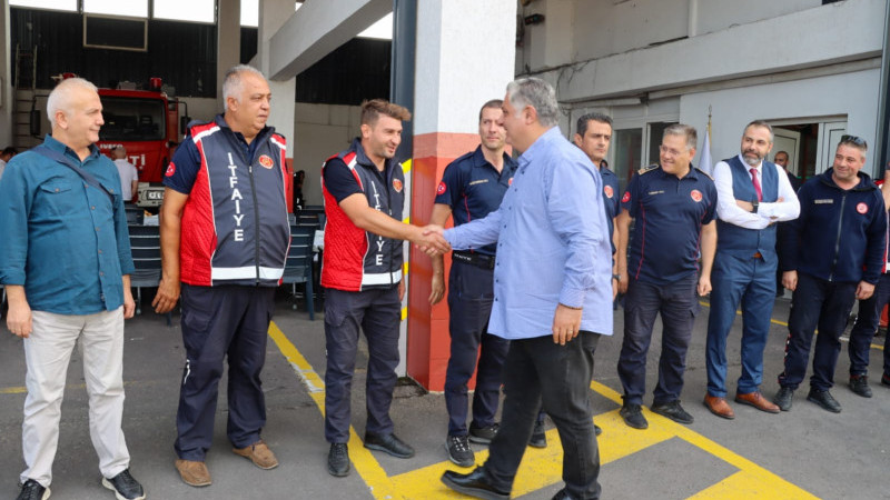 Başkan Gürel İtfaiye Haftasında İtfaiye Personeliyle Buluştu
