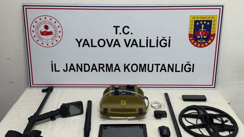 Yalova’da Kaçak Kazı Yapan 2 Şüpheli Suçüstü Yakalandı